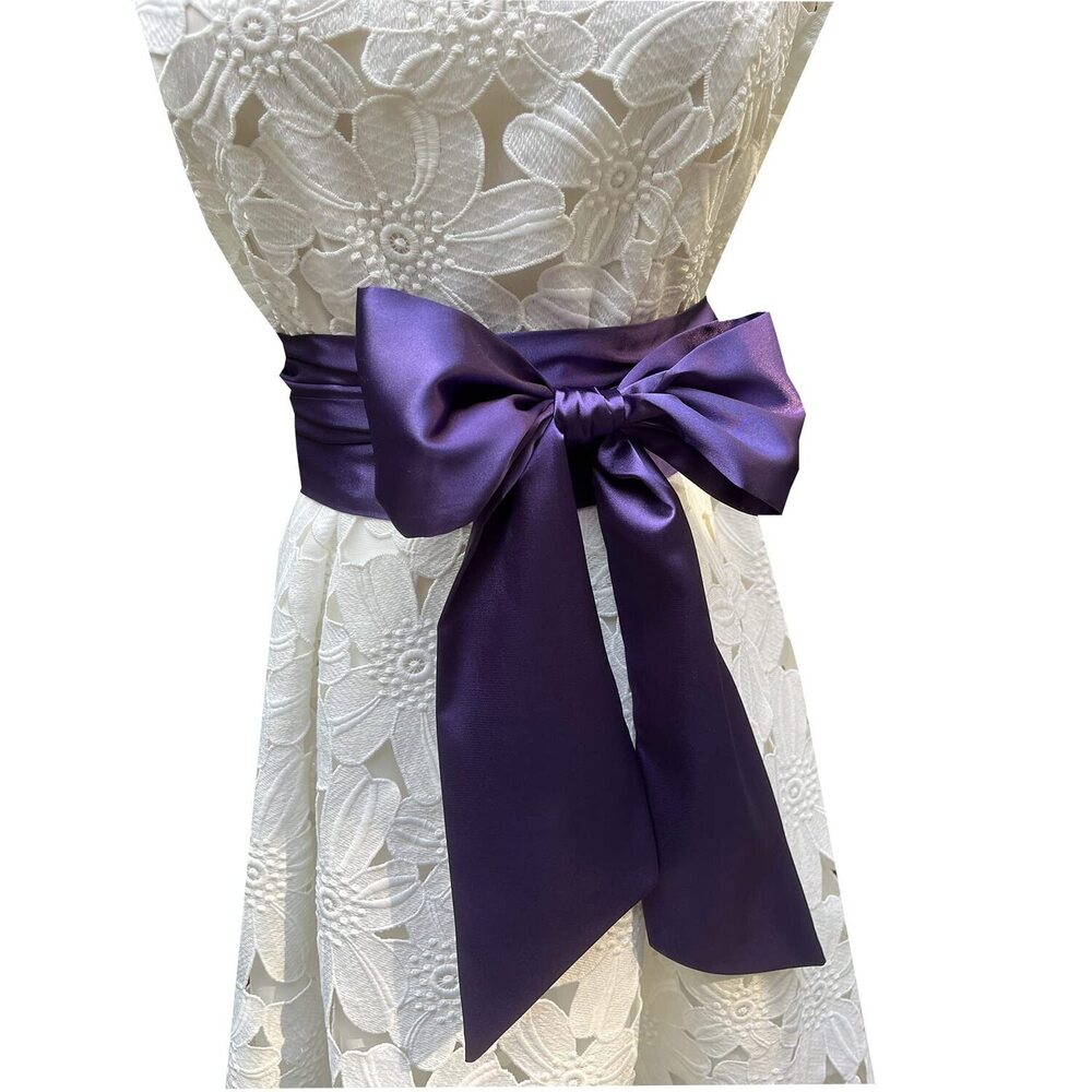 3391 Women Satin Sash Belts For Bridal Bridesmaid Dresses Girls Waist